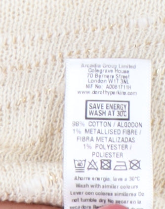 Dorothy Perkins Women's Beige Pullover Jumper Size 16