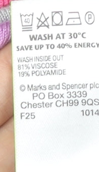 Marks & Spencer Women Pink Striped Cowl Neck Jumper