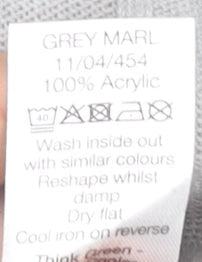 M&Co Women’s Grey Open Front Cardigan - Medium, Knit