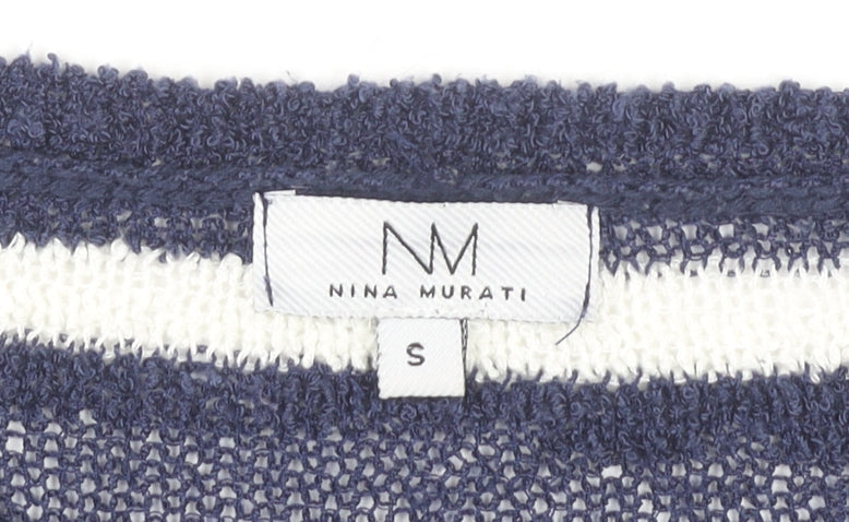 Nina Murati Women's Blue Striped Pullover Jumper S