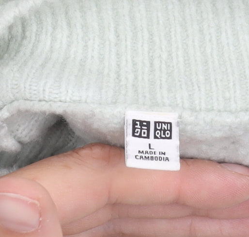 Uniqlo Women's Ivory Geometric Pullover Jumper L