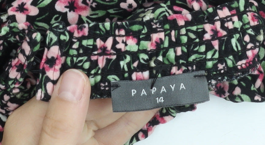 Papaya Womens Multicoloured Floral Dress Size 14