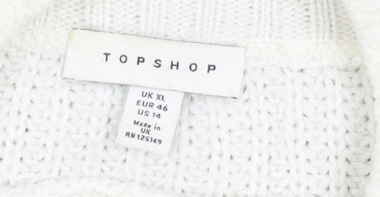 Topshop Women's XL Striped Jumper in Black, Grey, White