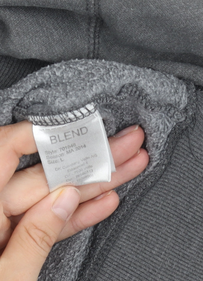 Blend Men's Grey Pullover Sweatshirt L