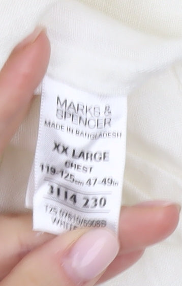 Marks & Spencer Men's XL White Cotton Shirt