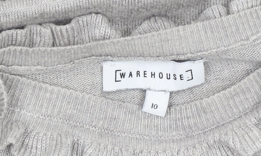Warehouse Women's Grey Pullover Jumper Size 10