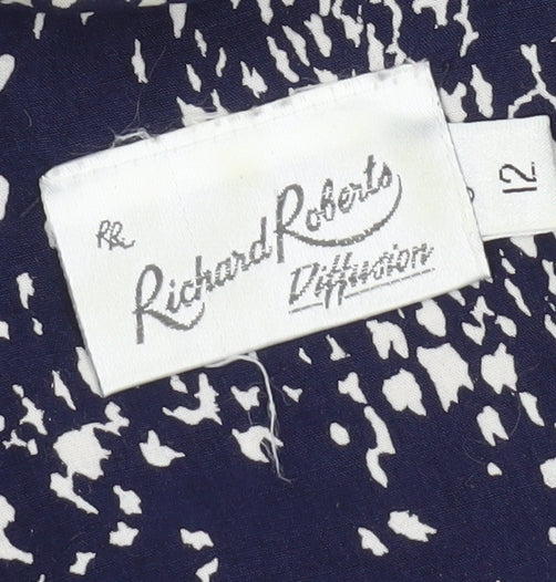 Richard Roberts Women's Blue Midi Shirt Dress Size 12