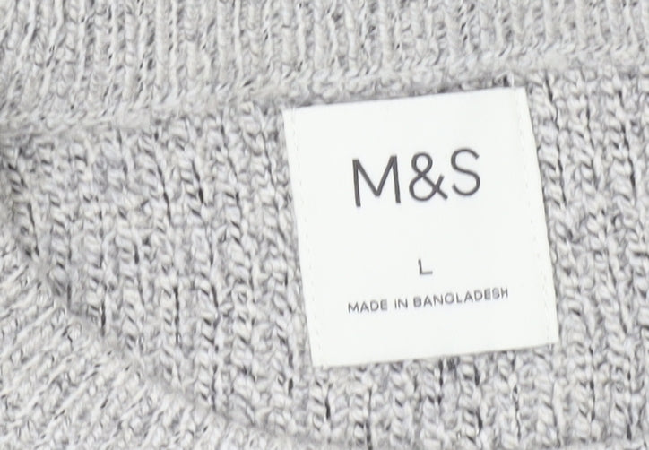 Marks & Spencer Men's Grey Pullover Jumper L