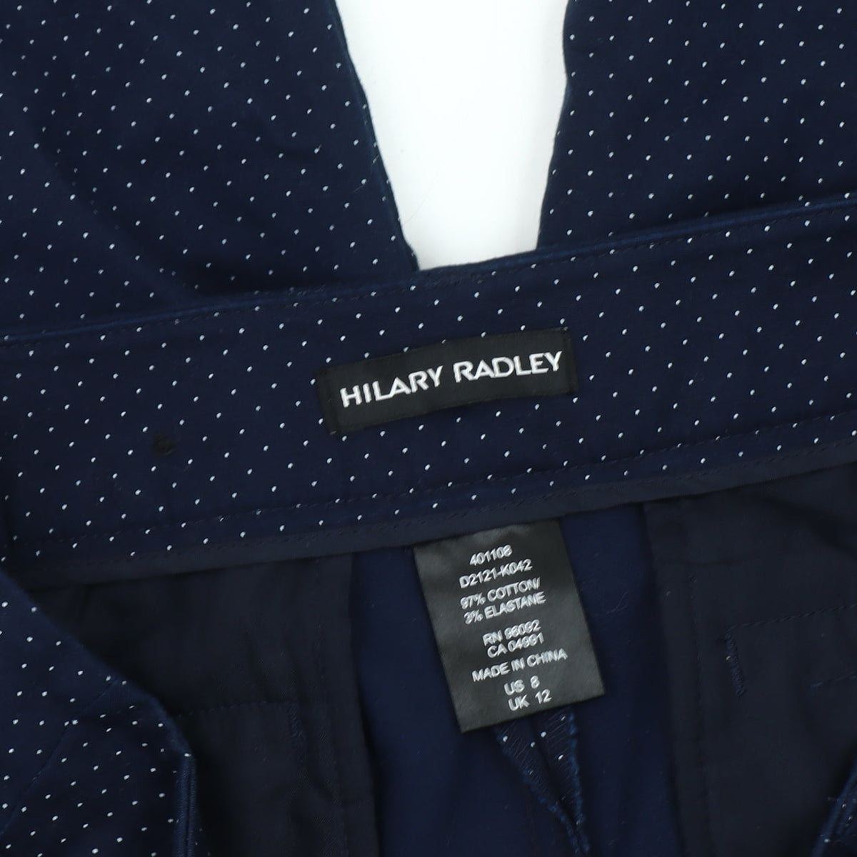 Hilary Radley Women's Blue Cropped Trousers Size 12