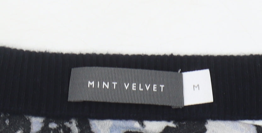 Mint Velvet Women's Black M Animal Print Pullover