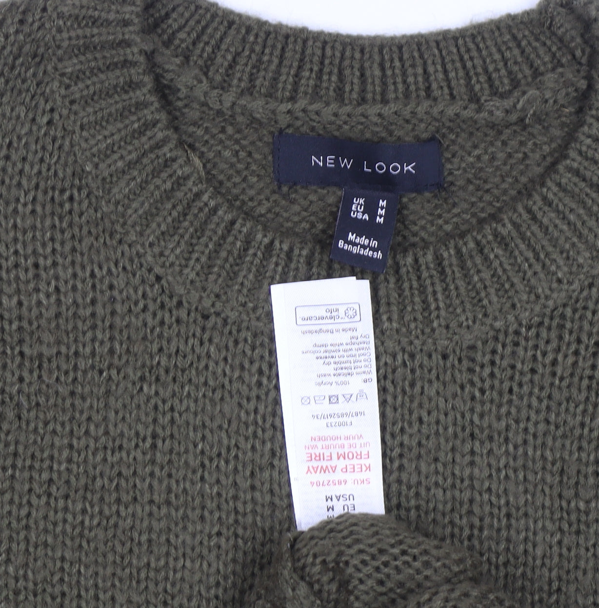 New Look Women's Green Pullover Jumper M