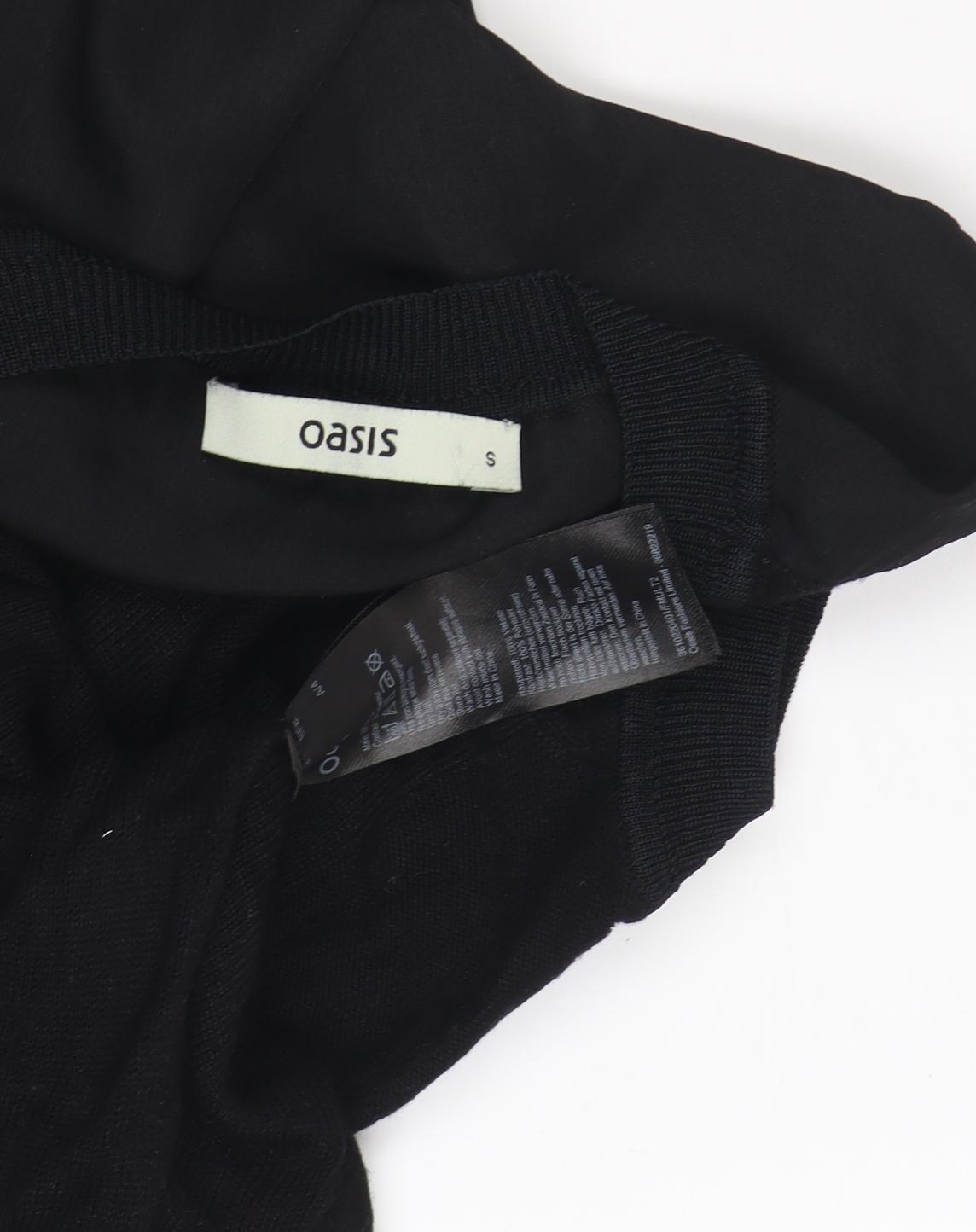 Oasis Women's Black Sleeveless Top Size S