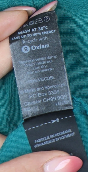Marks & Spencer Green Asymmetric Dress, Size 14