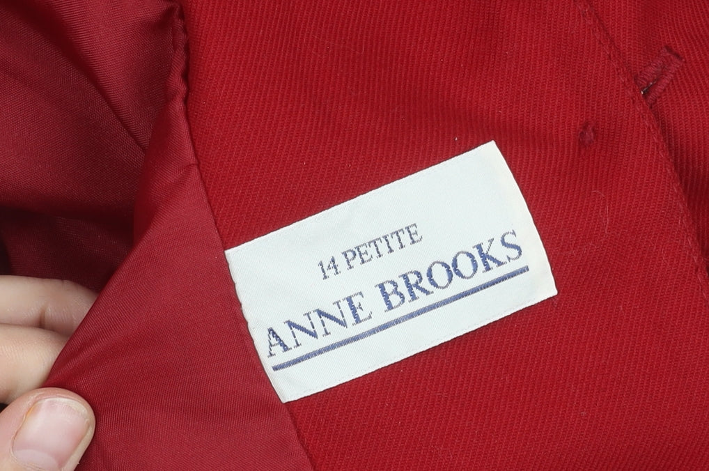 Anne Brooks Women's Red Blazer Size 14 Petite