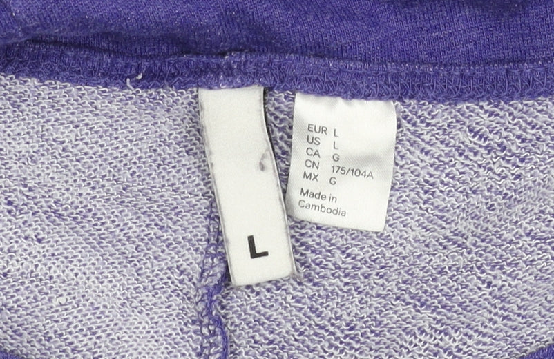 H&M Women's L Purple Pullover Jumper