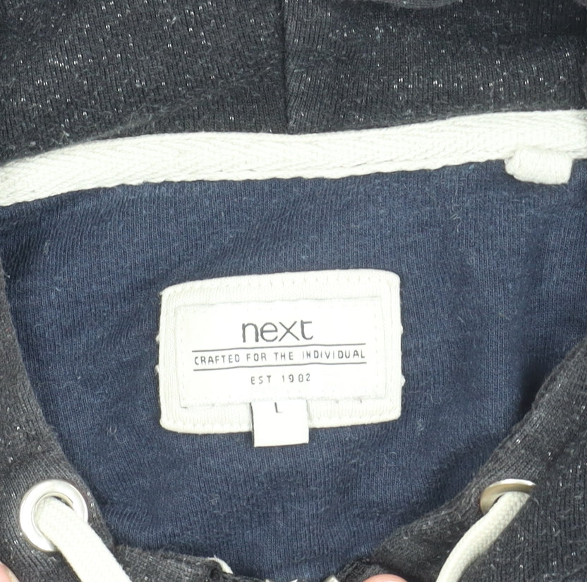 Next Men's Black Hooded Jacket Size L