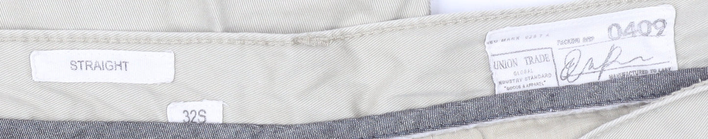 Union Trade Men's Beige Chino Trousers 32S