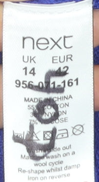 Next Women's Blue Cotton Cardigan Size 14