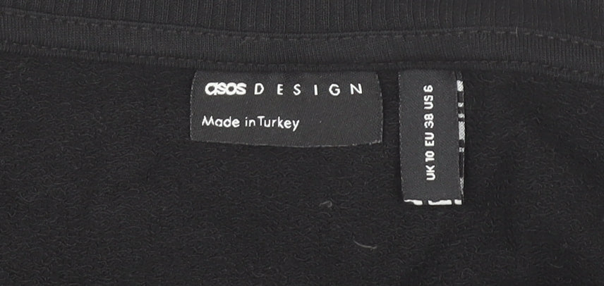 ASOS DESIGN Women’s Black V-Neck Pullover Sweatshirt