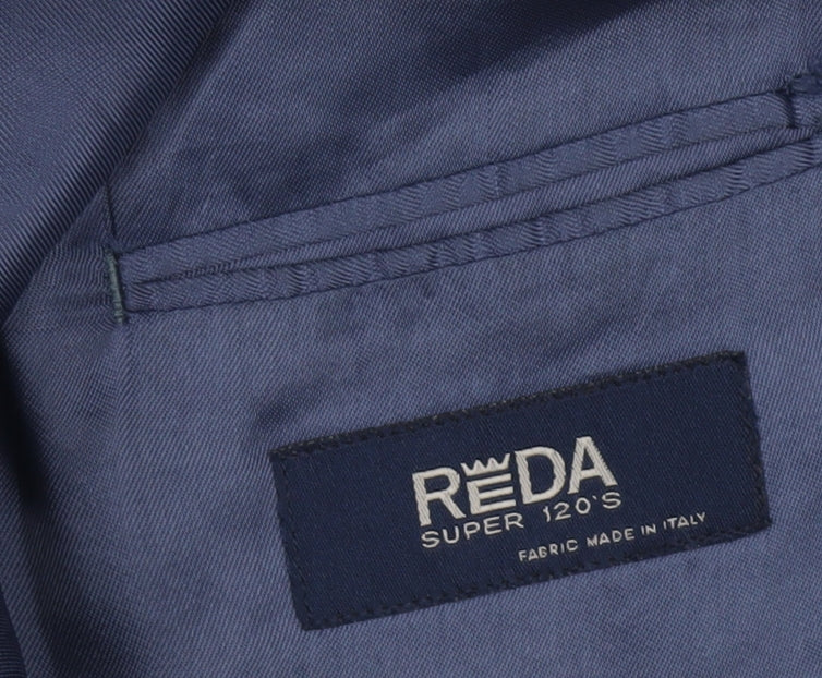 Reda Men's Grey Blazer 46 Long Wool Notch Lapel