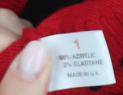 Pure & Natural Women's Red Cardigan Size S