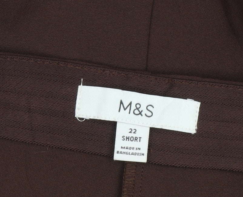 Marks and Spencer Women's Brown Plus Size Trousers