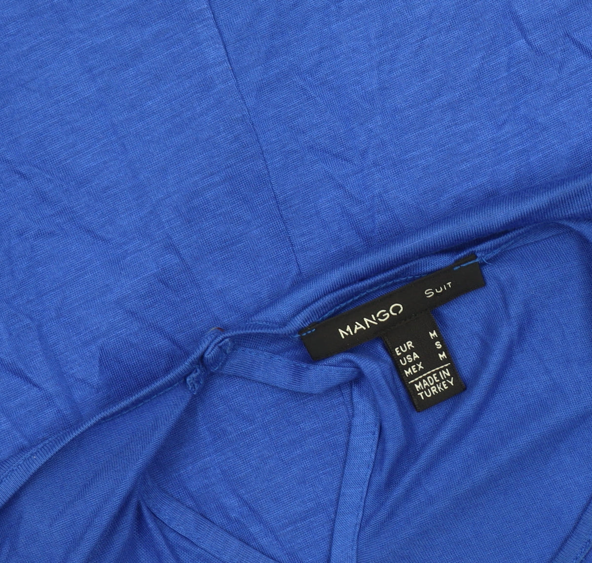 Mango Women Blue 3/4 Sleeve Blouse Size M