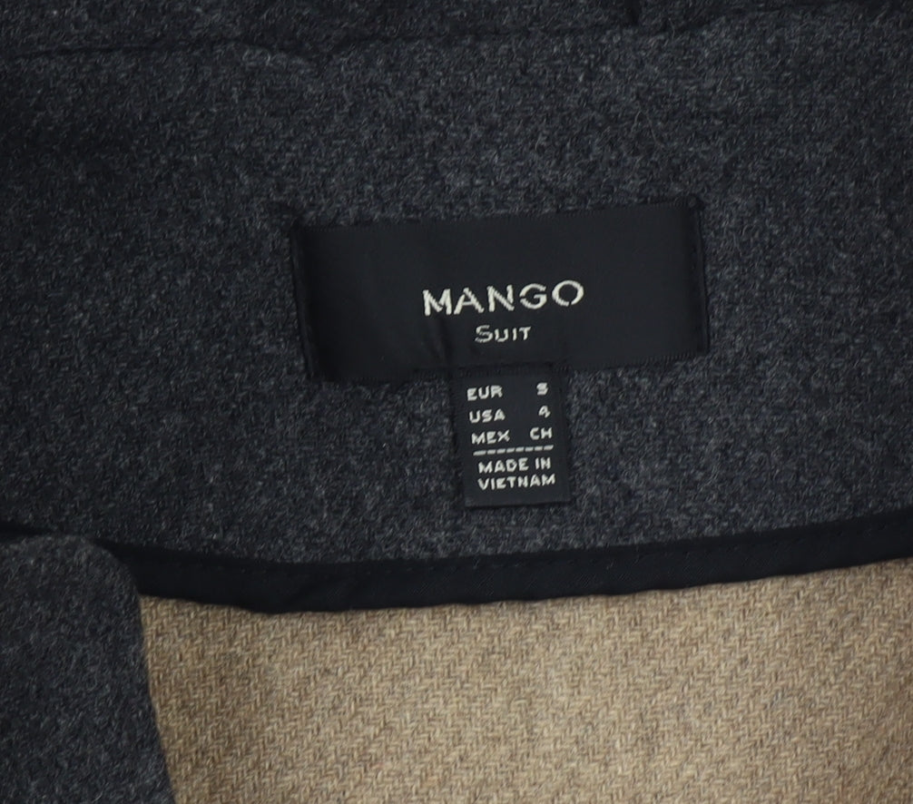 Mango Men's Grey Wool Military Coat S