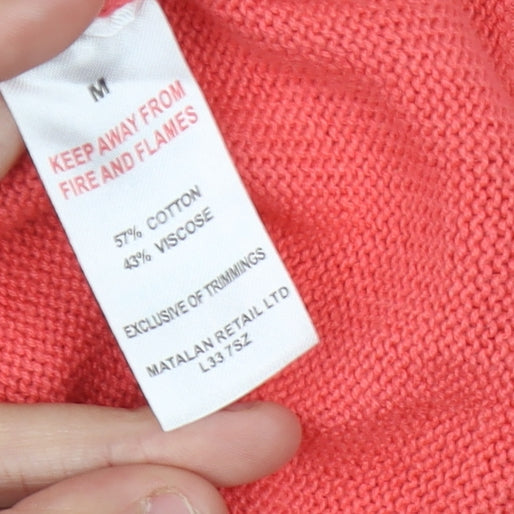 Matalan Women's Pink V-Neck Pullover Jumper M