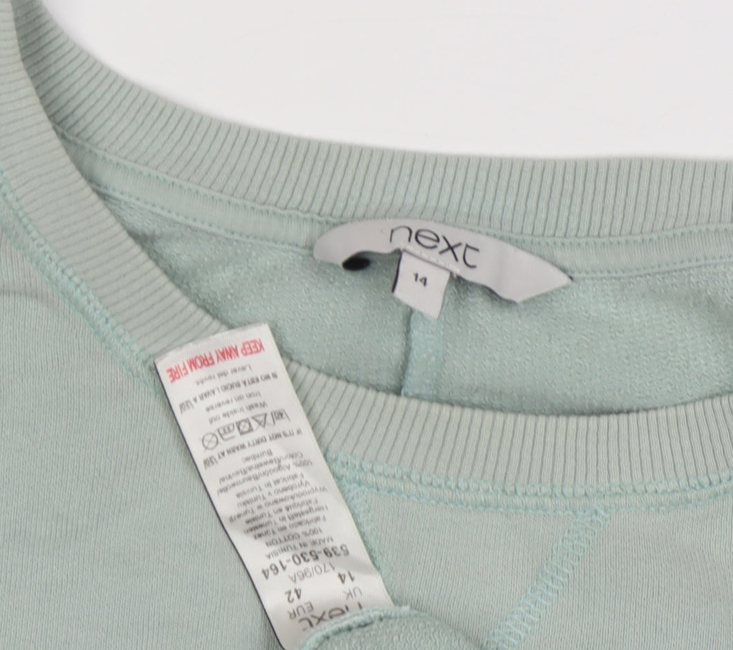 Next Women's Green Pullover Sweatshirt, Size 14