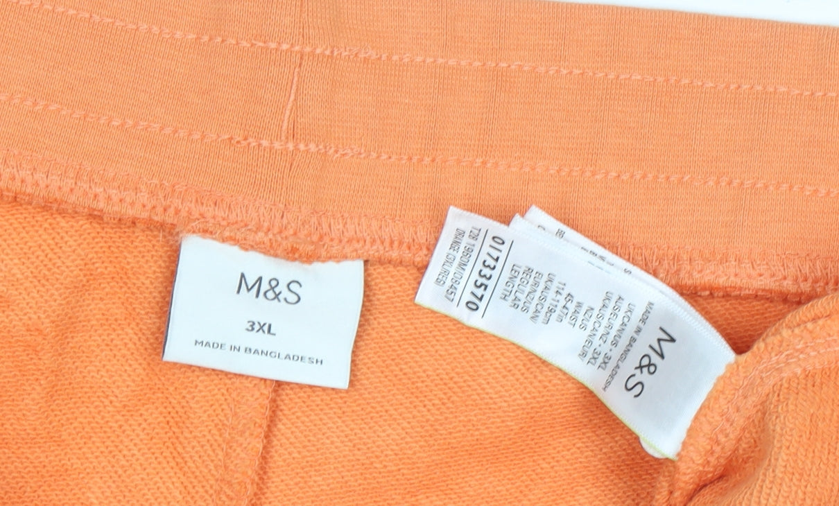 Marks & Spencer Men's Orange 3XL Sweat Shorts