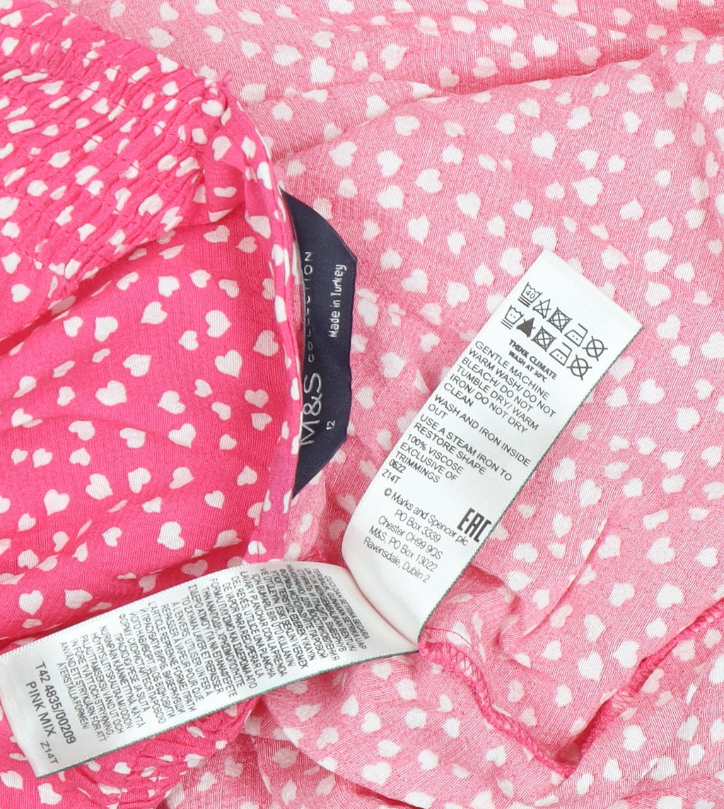 Marks & Spencer Pink Fit & Flare Dress, Size 12