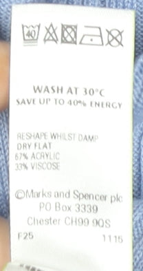 Marks & Spencer Women's Blue Slim Fit T-Shirt