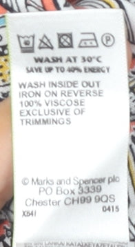 Marks & Spencer Women's Geometric Multicoloured Top, Size 10