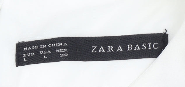 Zara Basic Women's White Sheath Dress Size 14