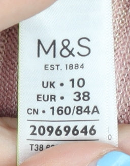 Marks & Spencer Women's Pink 3/4 Sleeve Jumper