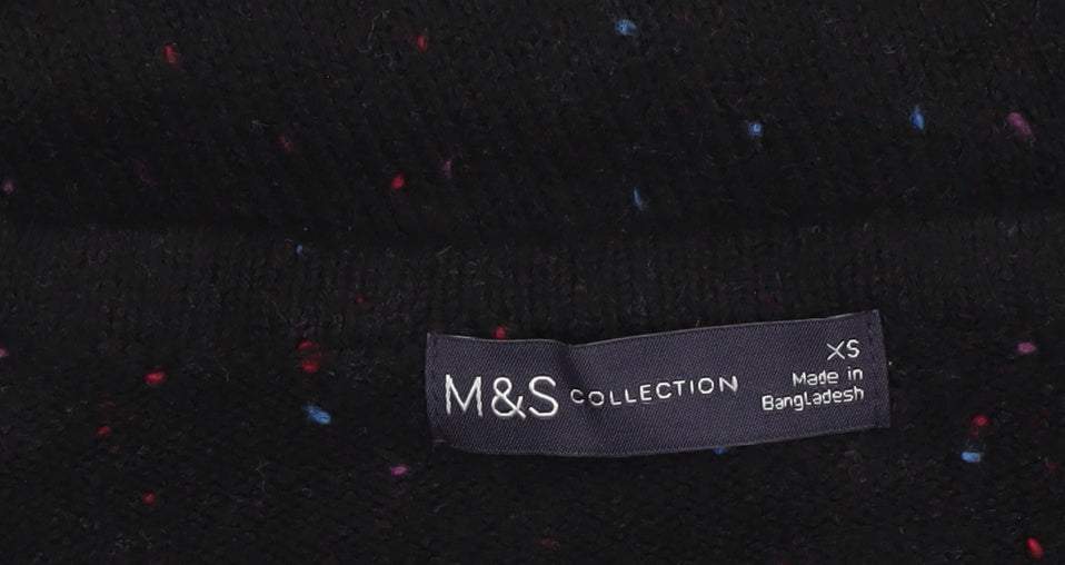 Marks & Spencer Women’s Black V-Neck Jumper XS