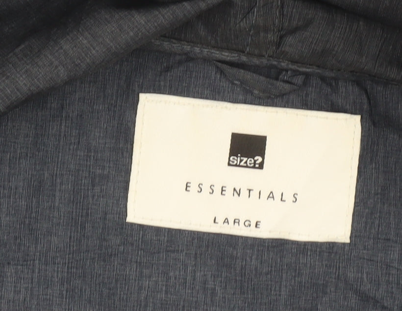 Size? Essentials Men's Blue Windbreaker Jacket L