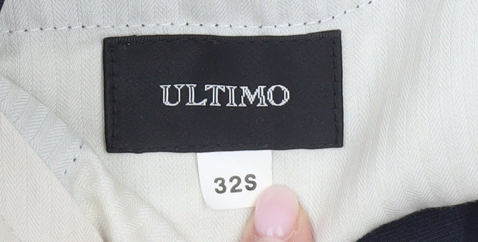 Ultimo Men's Blue Trousers 32S Straight Leg