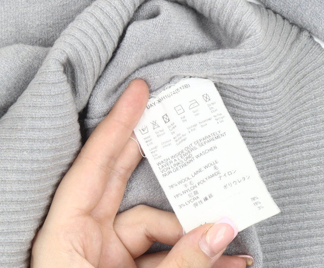 Esprit Women Grey V-Neck Pullover Jumper - M