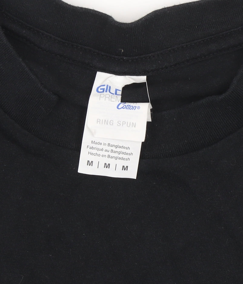 Gildan Men's Black M Logo Crew Neck T-Shirt