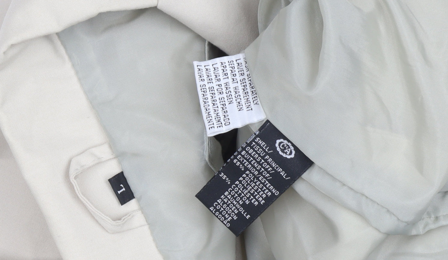 C&A Men's Beige Bomber Jacket Large Casual