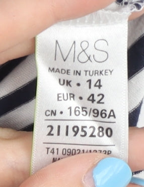 Marks & Spencer Women's Striped T-Shirt, Size 14
