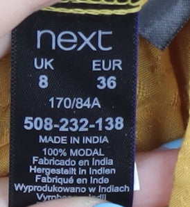Next Women's Yellow Blouse, UK Size 8, High Neck