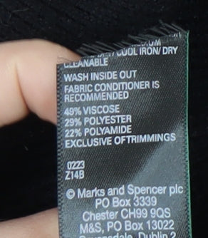 Marks & Spencer Women's Black Open Front Cardigan Size 12