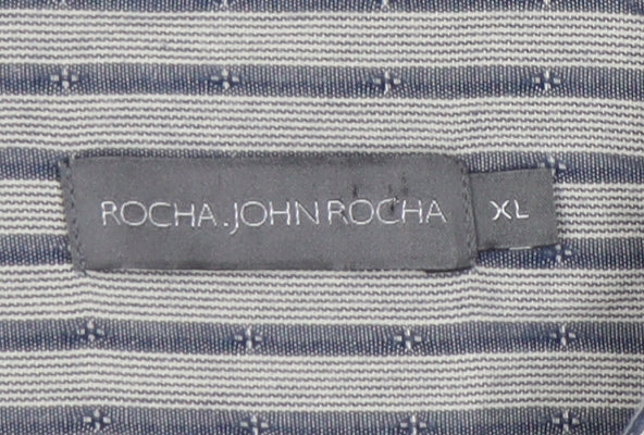 RJR.John Rocha Men's Striped XL Casual Shirt