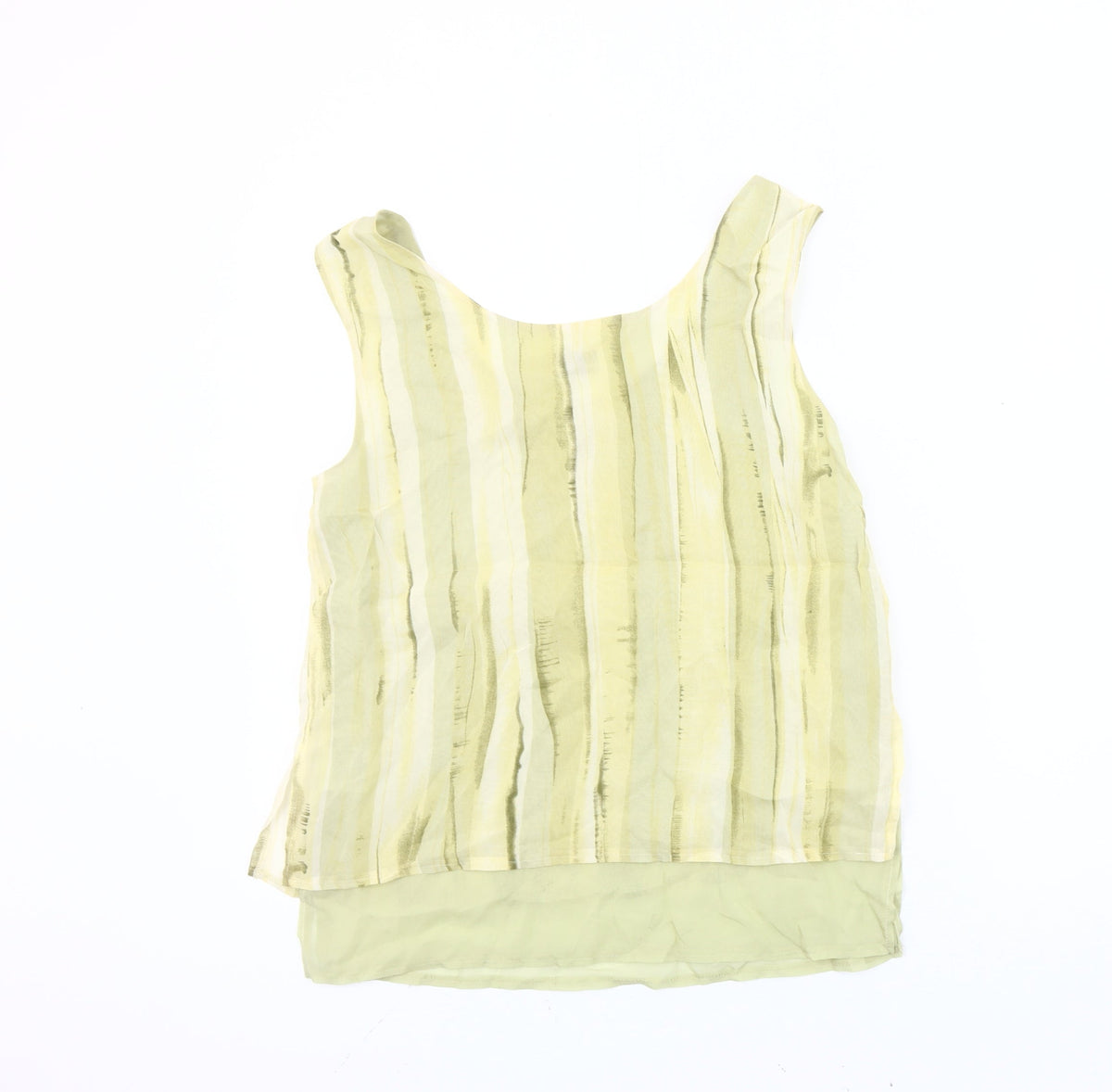 Gerry Weber Women’s Green Striped Chiffon Tank Top Size 12 Summer