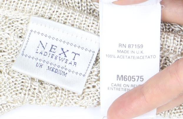Next Women’s Ivory Open-Knit 3/4 Sleeve Pullover Jumper M
