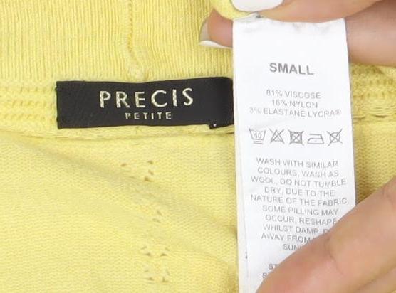 Precis Petite Women's Yellow Cardigan Small Petite Lightweight Knit