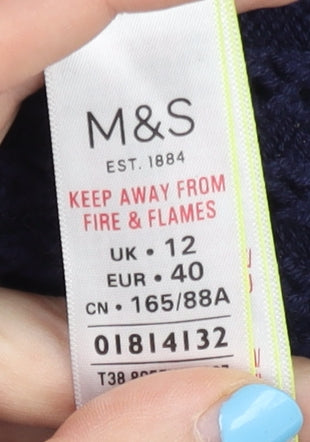 Marks & Spencer Women’s Blue Crew Neck Jumper Size 12